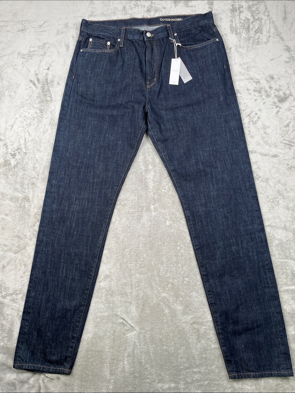 NEW Outerknown Men's 36x34 Drifter Tapered Fit Blue Jeans USA